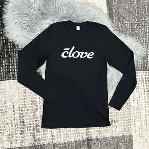 CLOVE Women's Branded Black Long‎ Sleeve Screen Print Top Size Medium